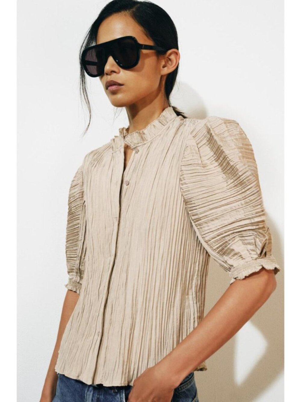 ZARA ZW COLLECTION PUFF SLEEVE SHIRT 0148/250/832